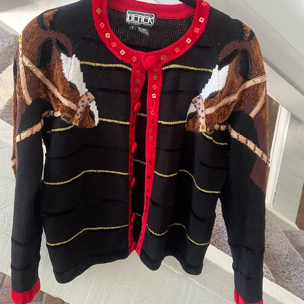 Vintage Equestrian Berek Cardigan S
